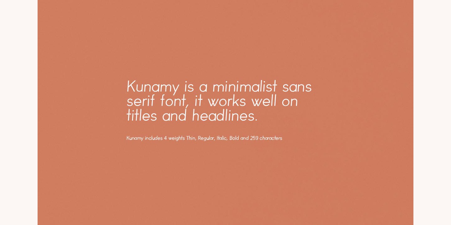 Kunamy Regular Font preview